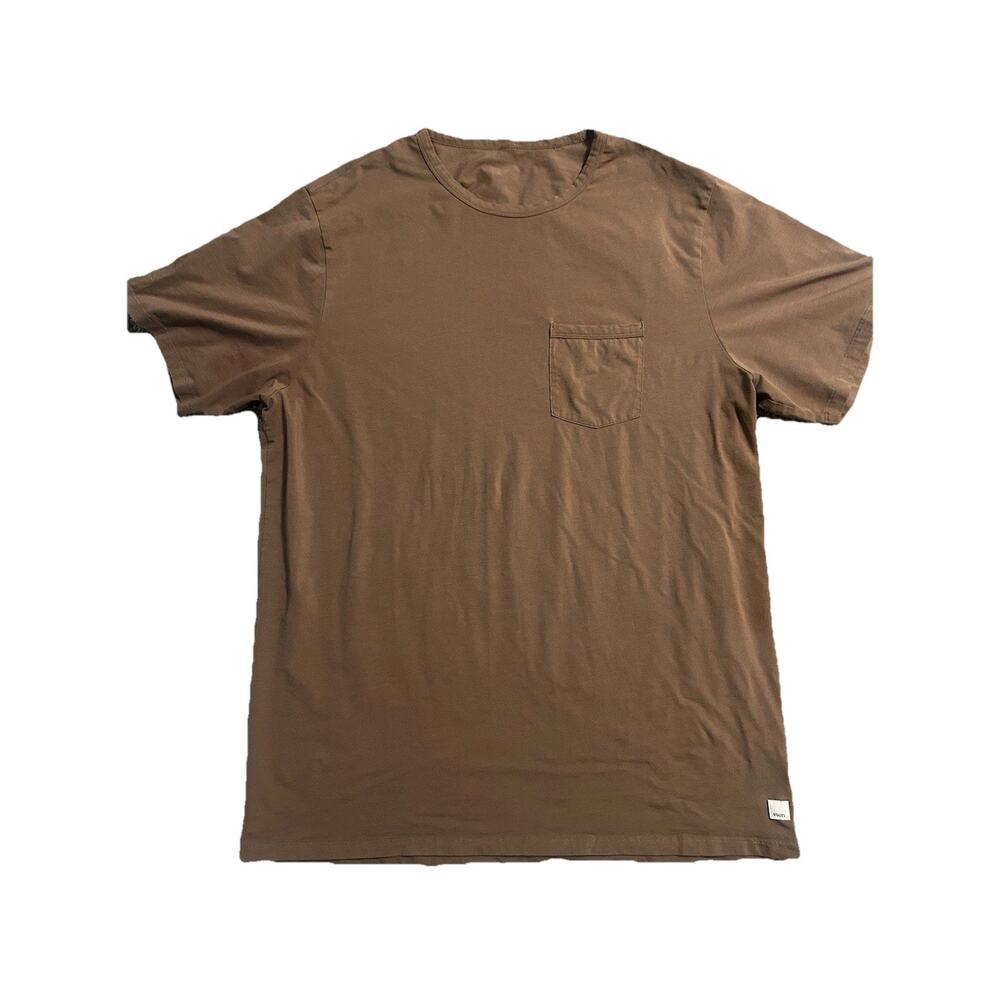 Vuori Tech Tee Men’s Xl Short Sleeve Pocket T Shirt Orange Brown Athletic